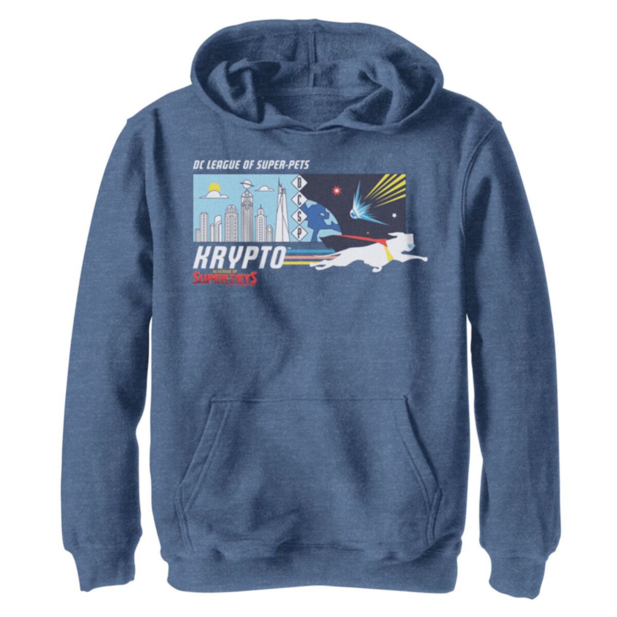 Джерси DC Comics Для мальчиков DC Super Pets Krypto Panel Hoodie DC Comics