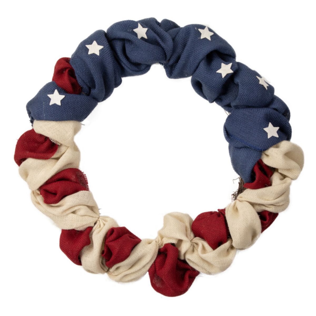 American Stars & Stripes 4th of July Patriotic Wreath Northlight
