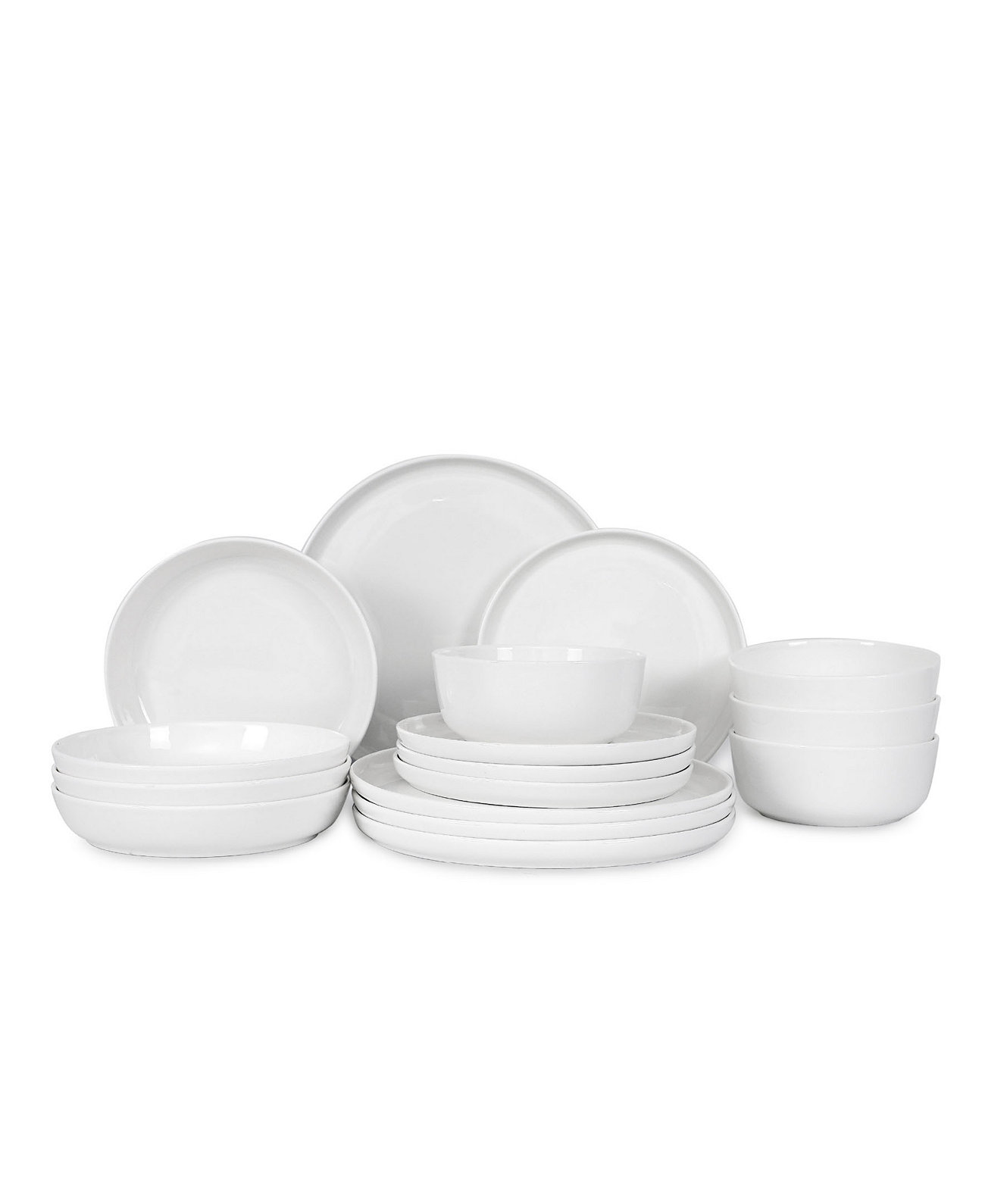 Натуральный белый набор столовой посуды, 16 предметов Table 12