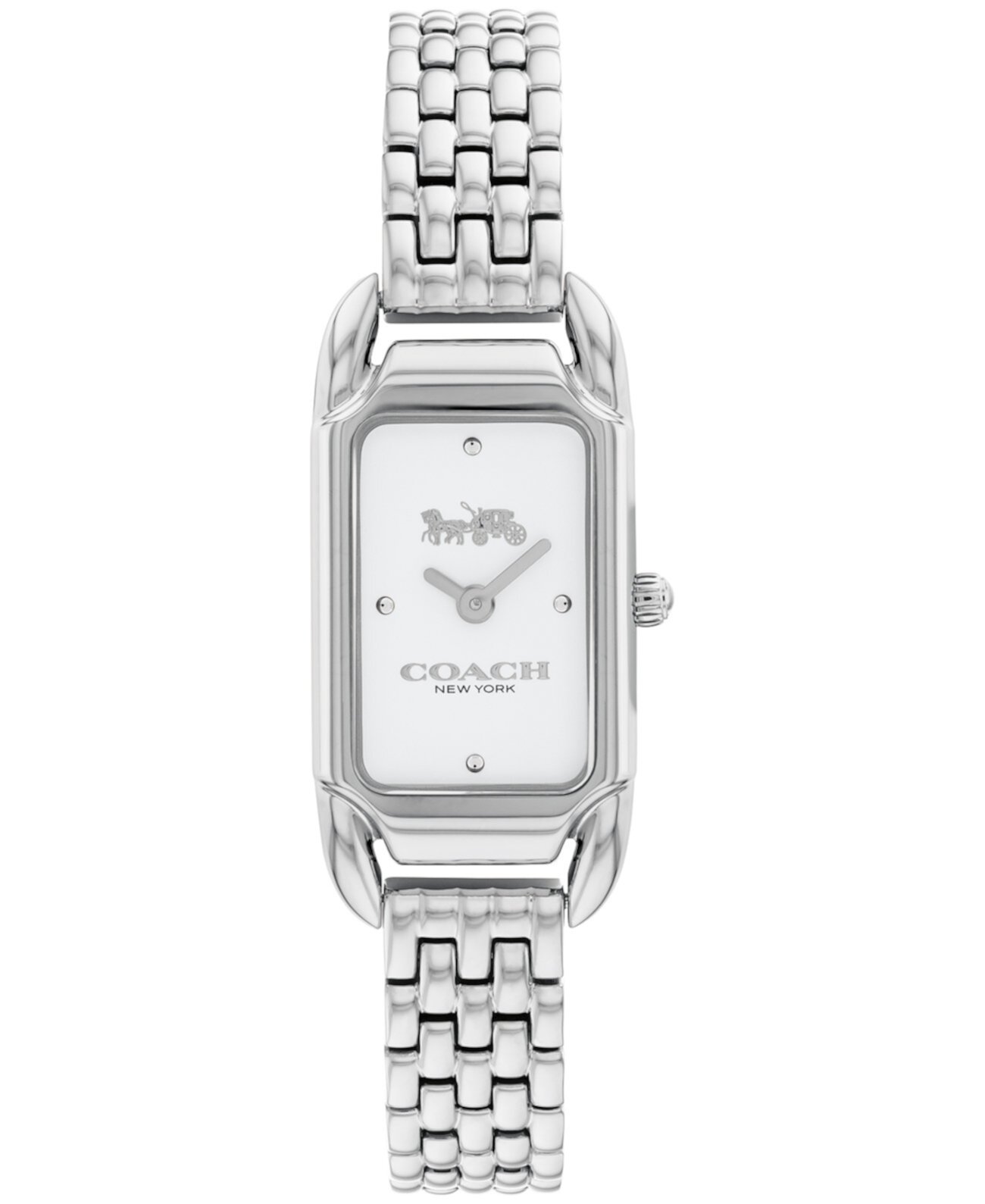 Женские часы Cadie с серебристым браслетом из нержавеющей стали 17,5 мм X 28,5 мм COACH