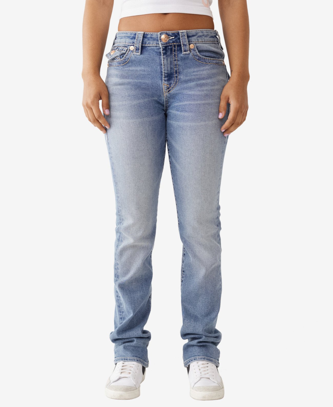 Женские джинсы большого размера Billie прямого кроя со средней посадкой True Religion