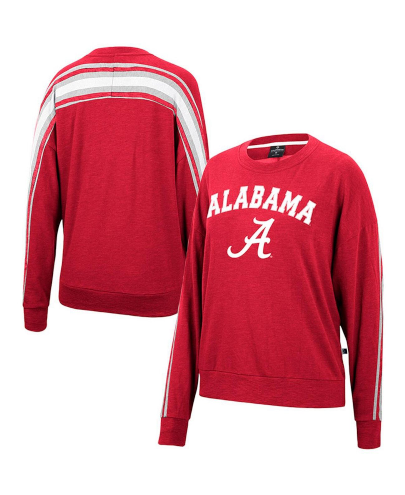 Женский пуловер большого размера с меланжевым принтом Crimson Alabama Crimson Tide Team Colosseum