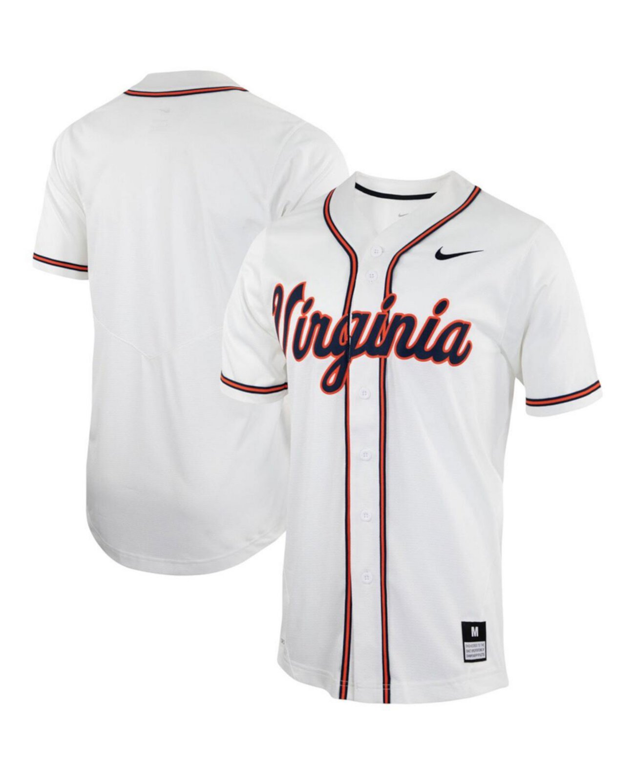 Мужская белая бейсбольная форма Virginia Cavaliers от Nike с технологией Dri-FIT, реплика Nike