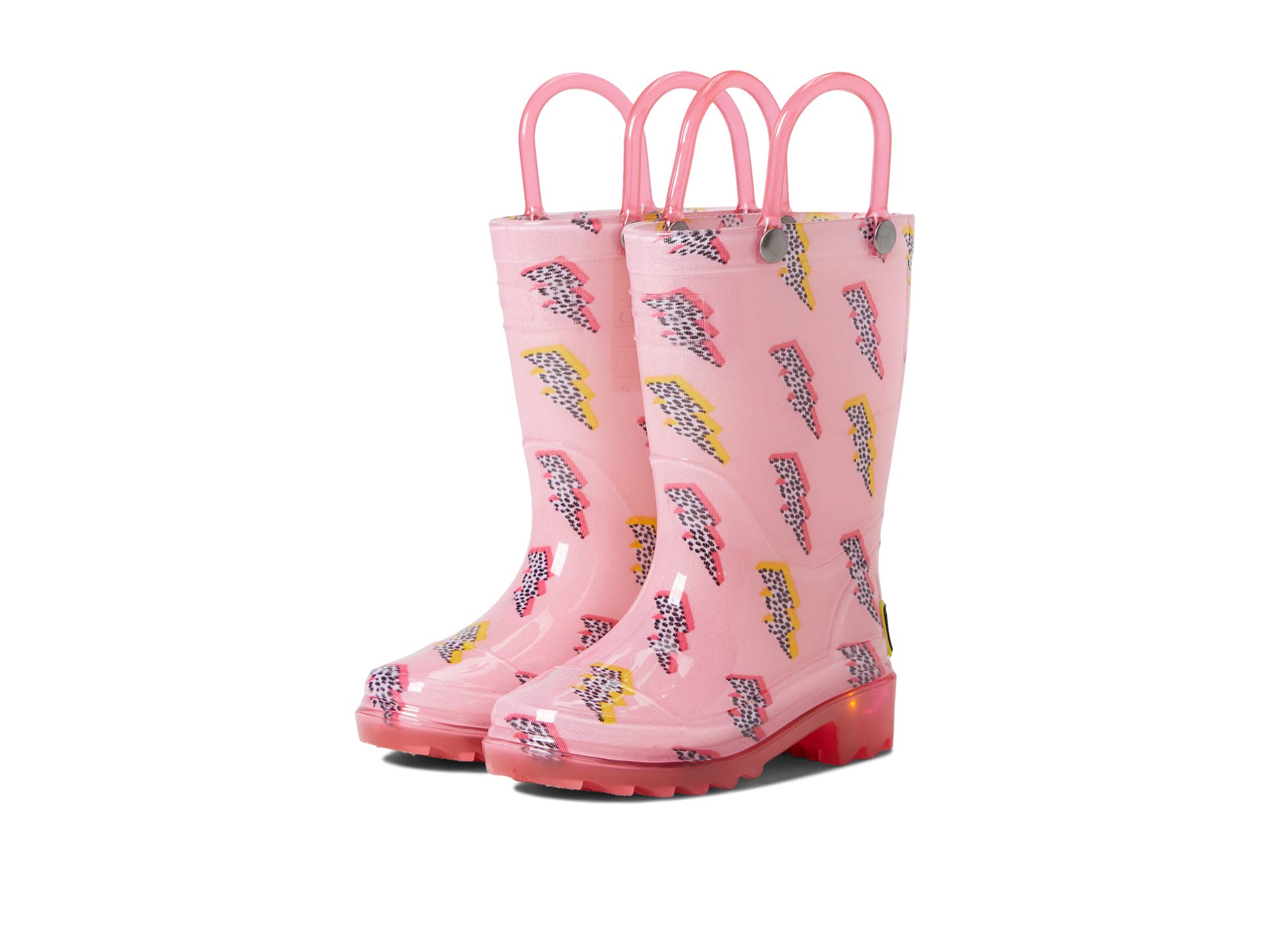 Ботинки от дождя из ПВХ с подсветкой Pink Lightning (для малышей/маленьких детей) Western Chief