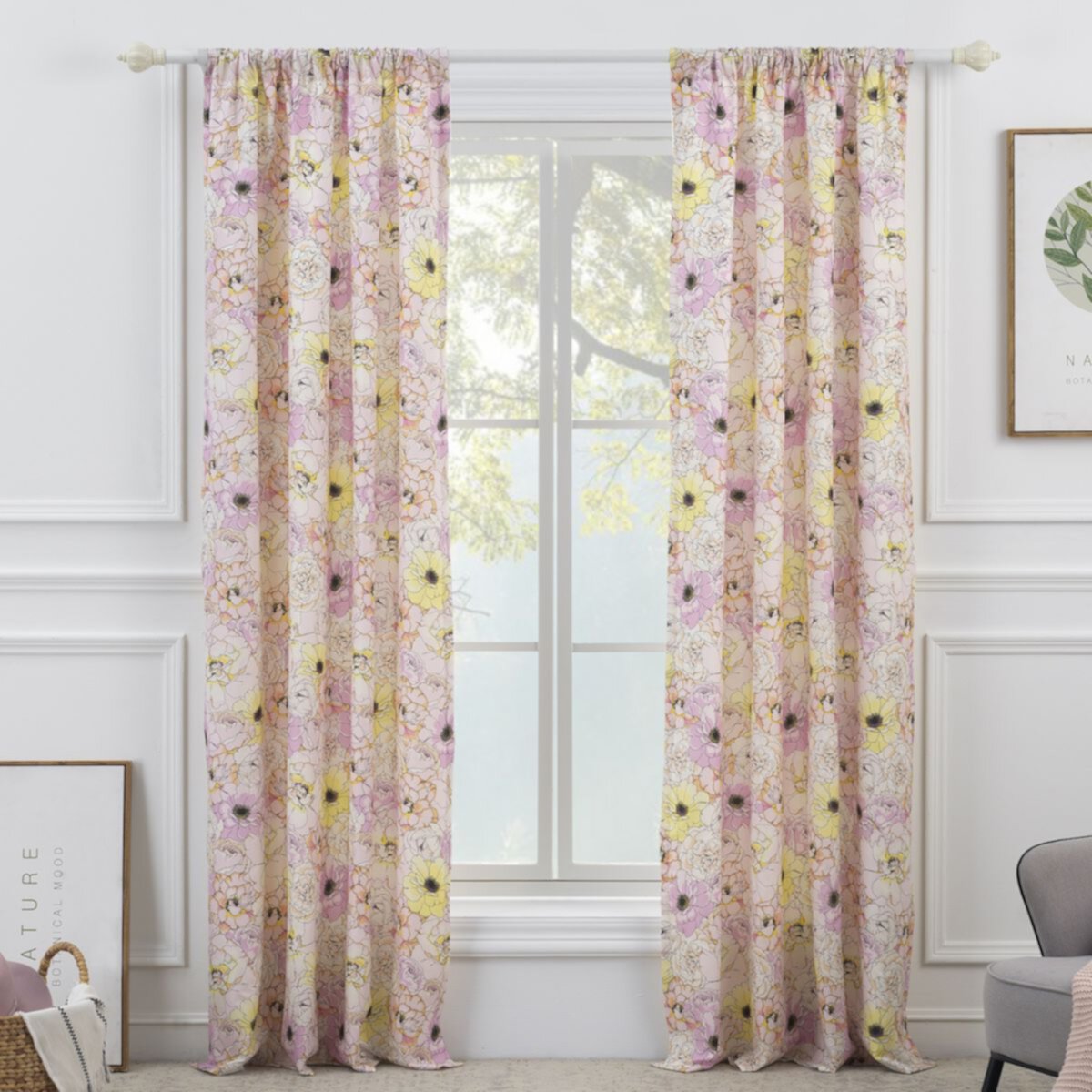 Greenland Home Fashions 2-pack Misty Bloom Window Curtain Set Greenland Home Fashions