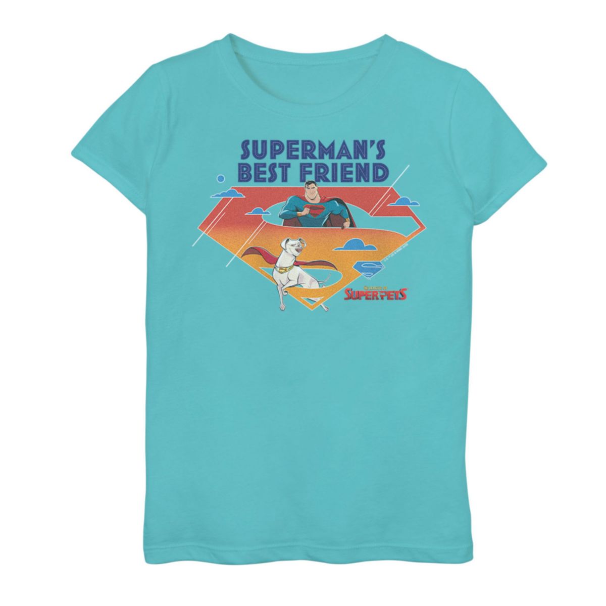 Футболка DC Super Pets Superman and Krypto Best Friend для девочек 7–16 лет DC Comics
