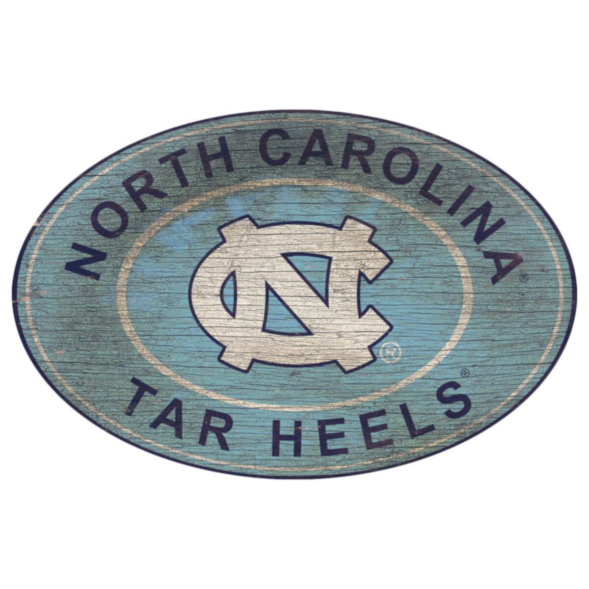 Овальный настенный знак «Tar Heels Heritage» штата Северная Каролина Fan Creations