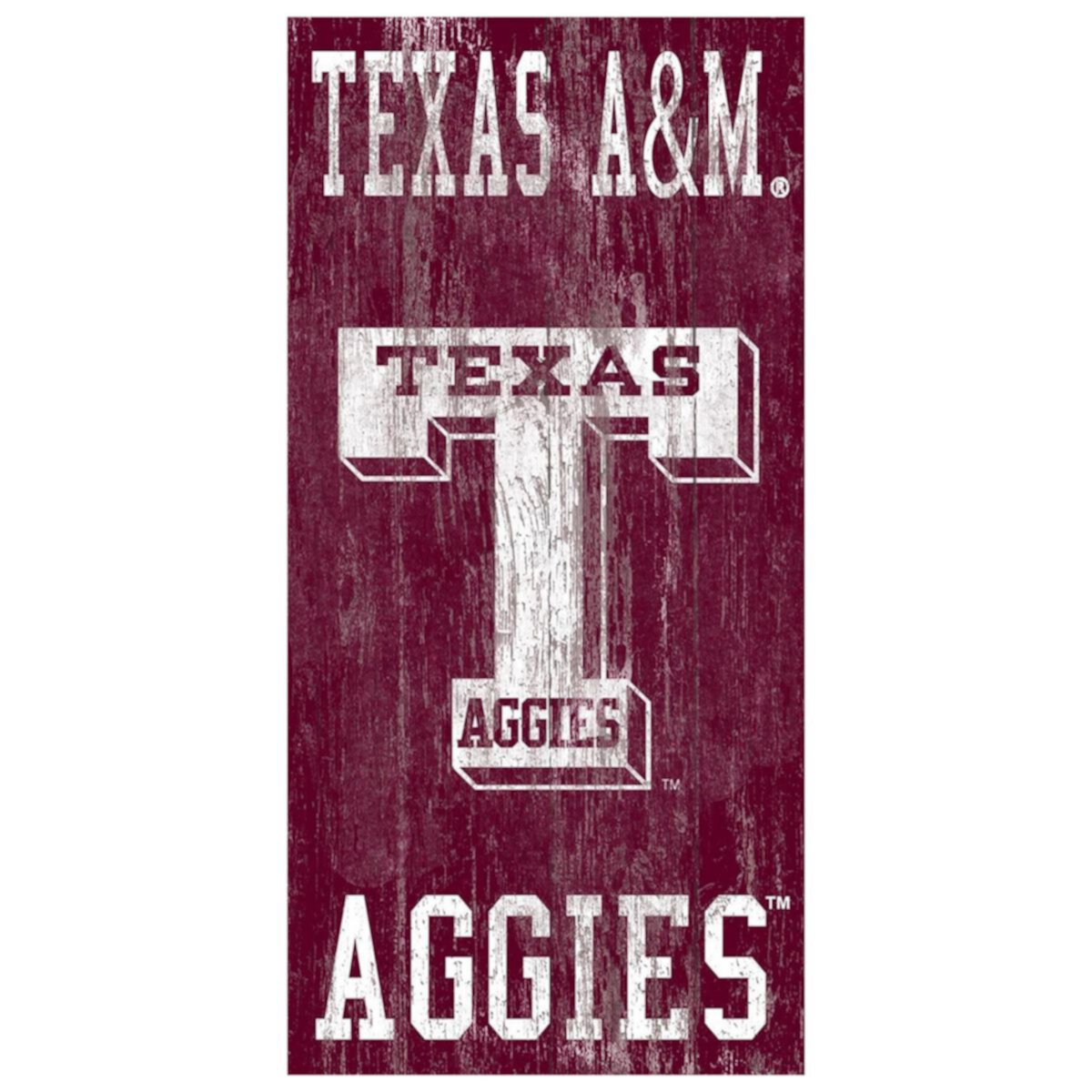 Настенный знак с логотипом Texas A&M Aggies Heritage Fan Creations