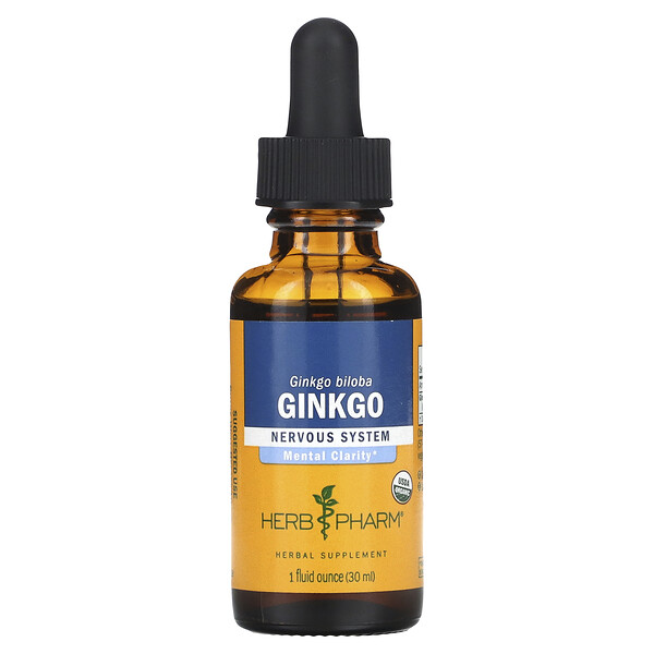 Гинкго Билоба, 1 жидкая унция (30 мл) Herb Pharm