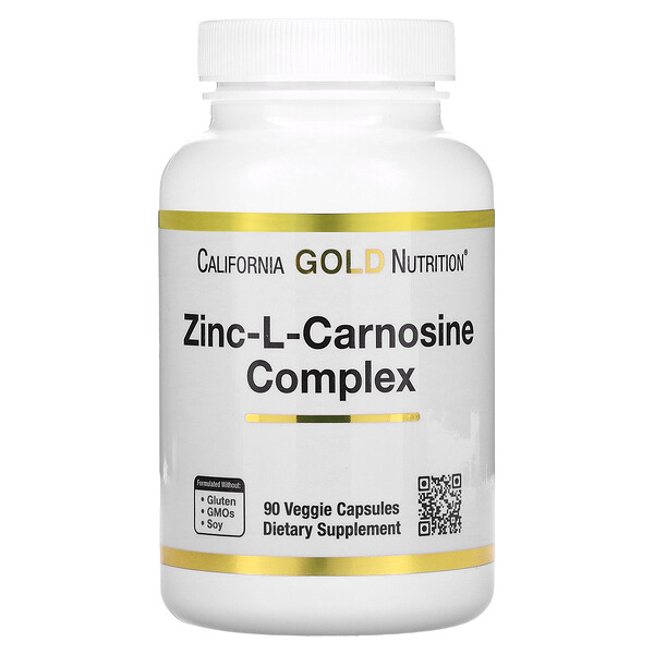 Комплекс цинк-L-карнозин, 120 растительных капсул California Gold Nutrition