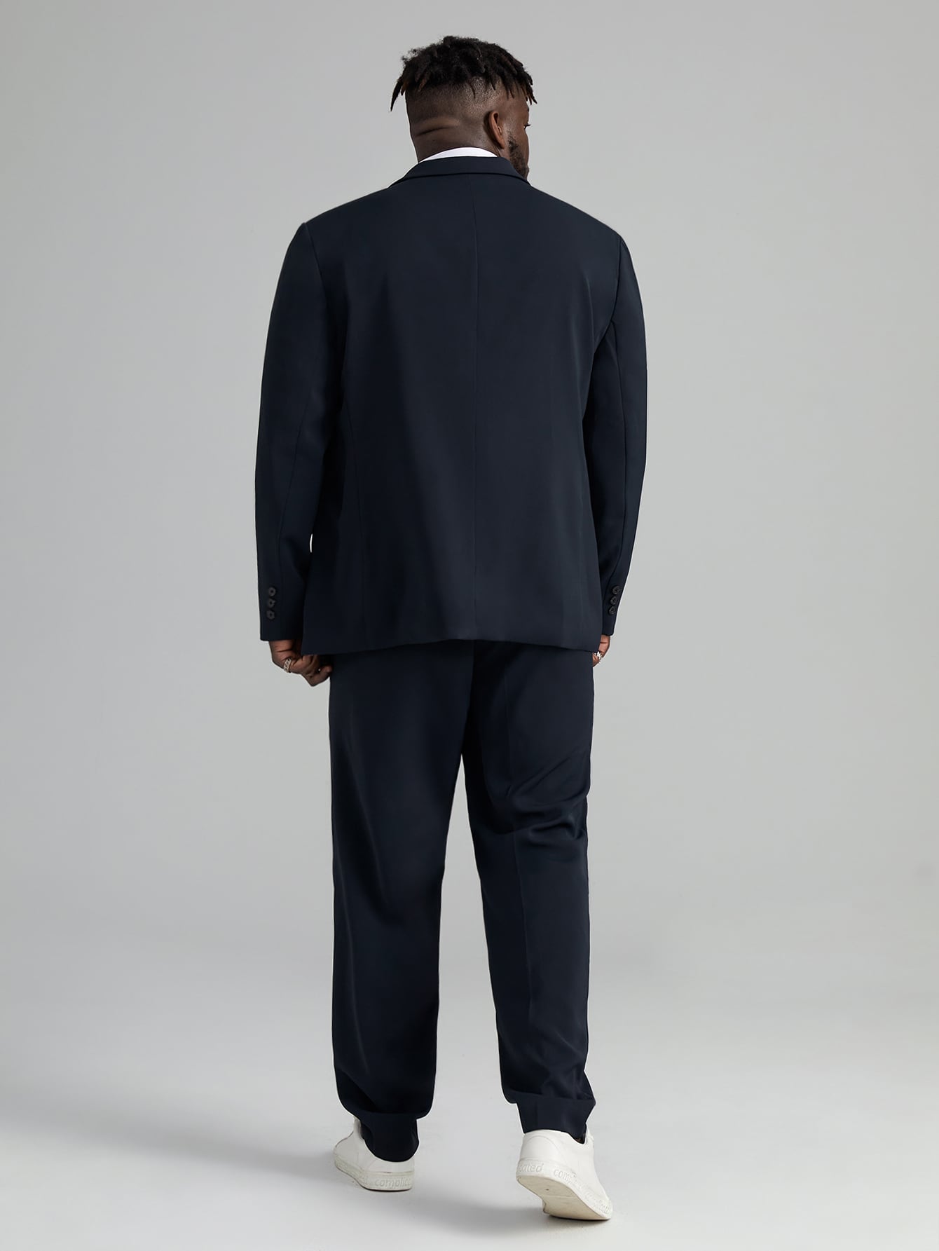 Extended Sizes для мужчины Брюки & пиджак на пуговицах SHEIN