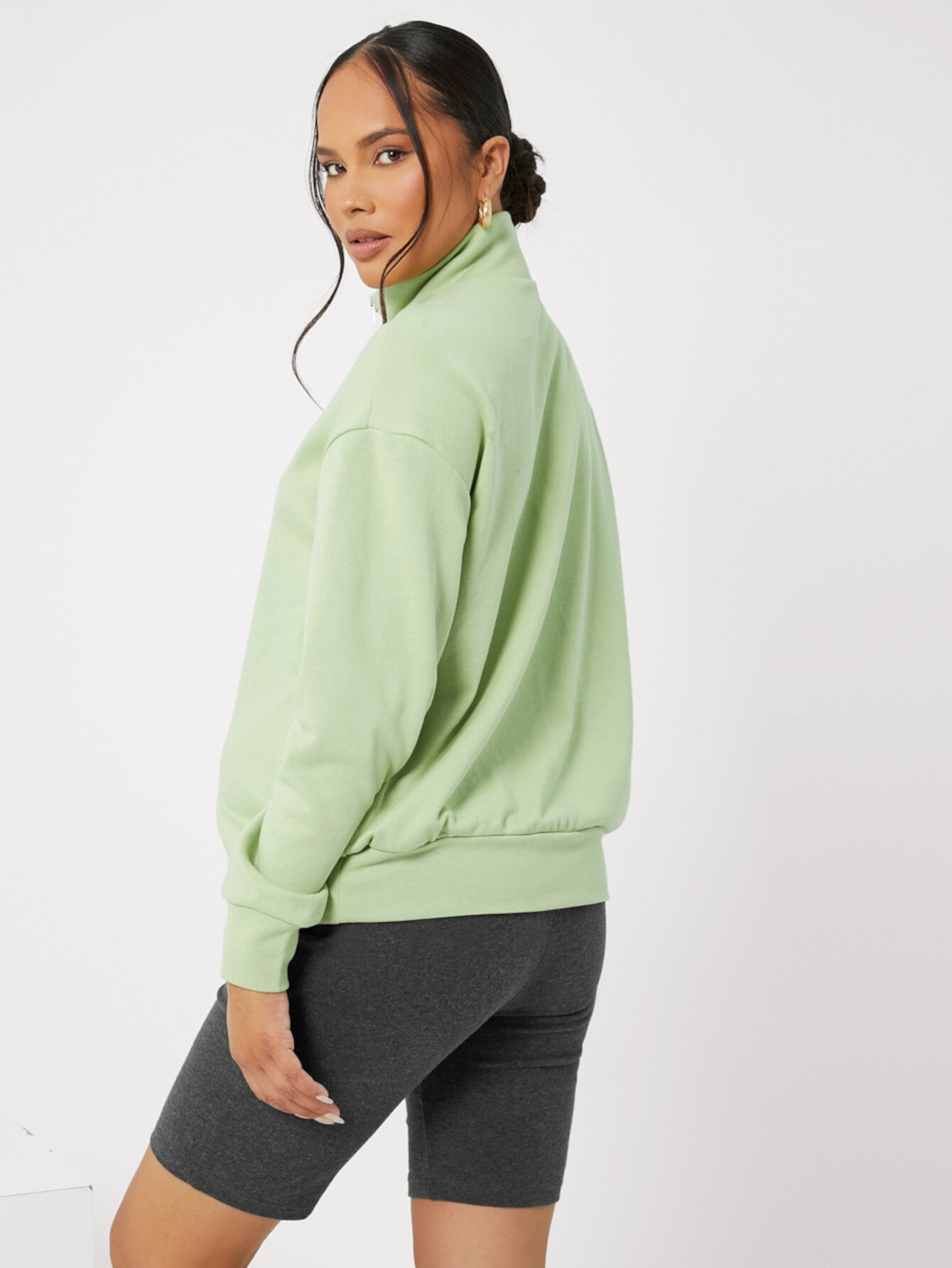 SHEIN Пуловер на молнии для беременных SHEIN