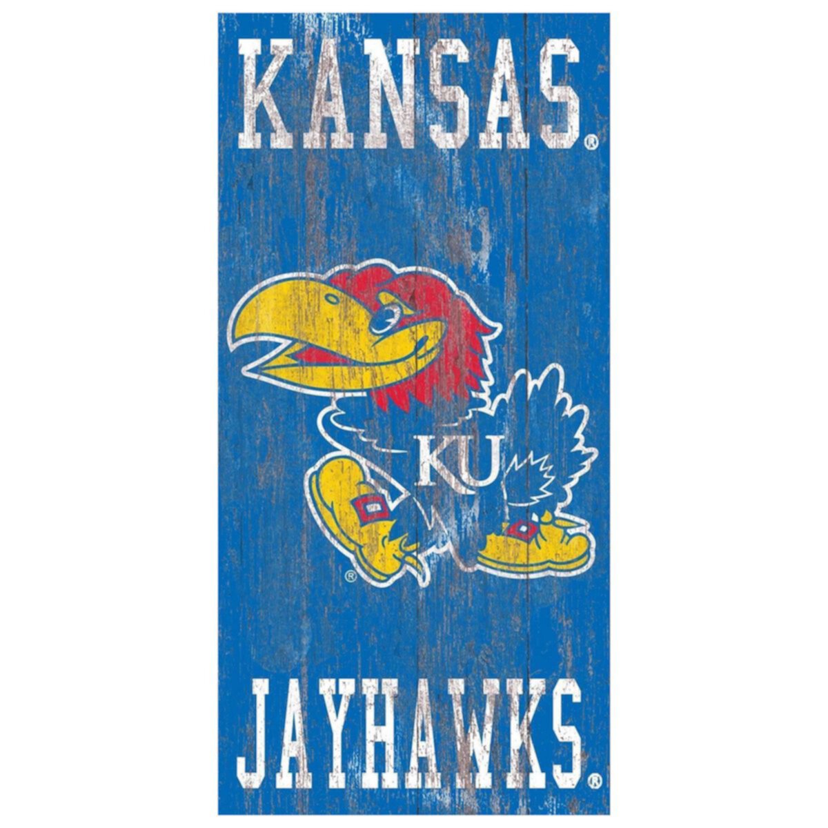 Настенный знак с логотипом "Канзас Джейхокс Наследие" Fan Creations