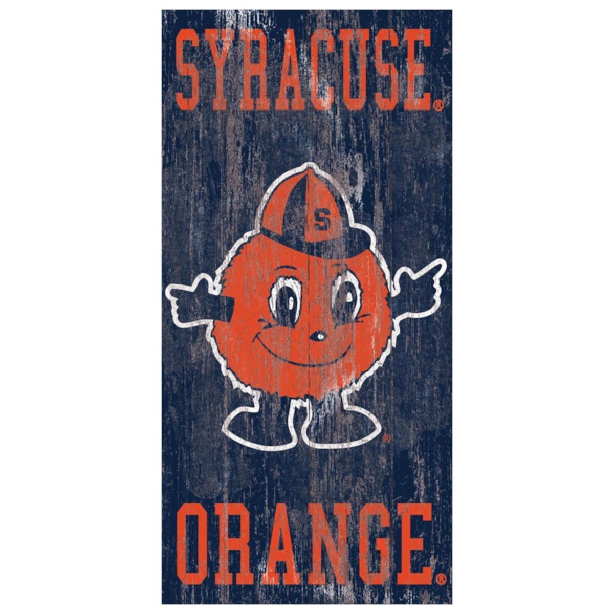 Настенный знак с логотипом Orange Heritage Сиракьюс Fan Creations