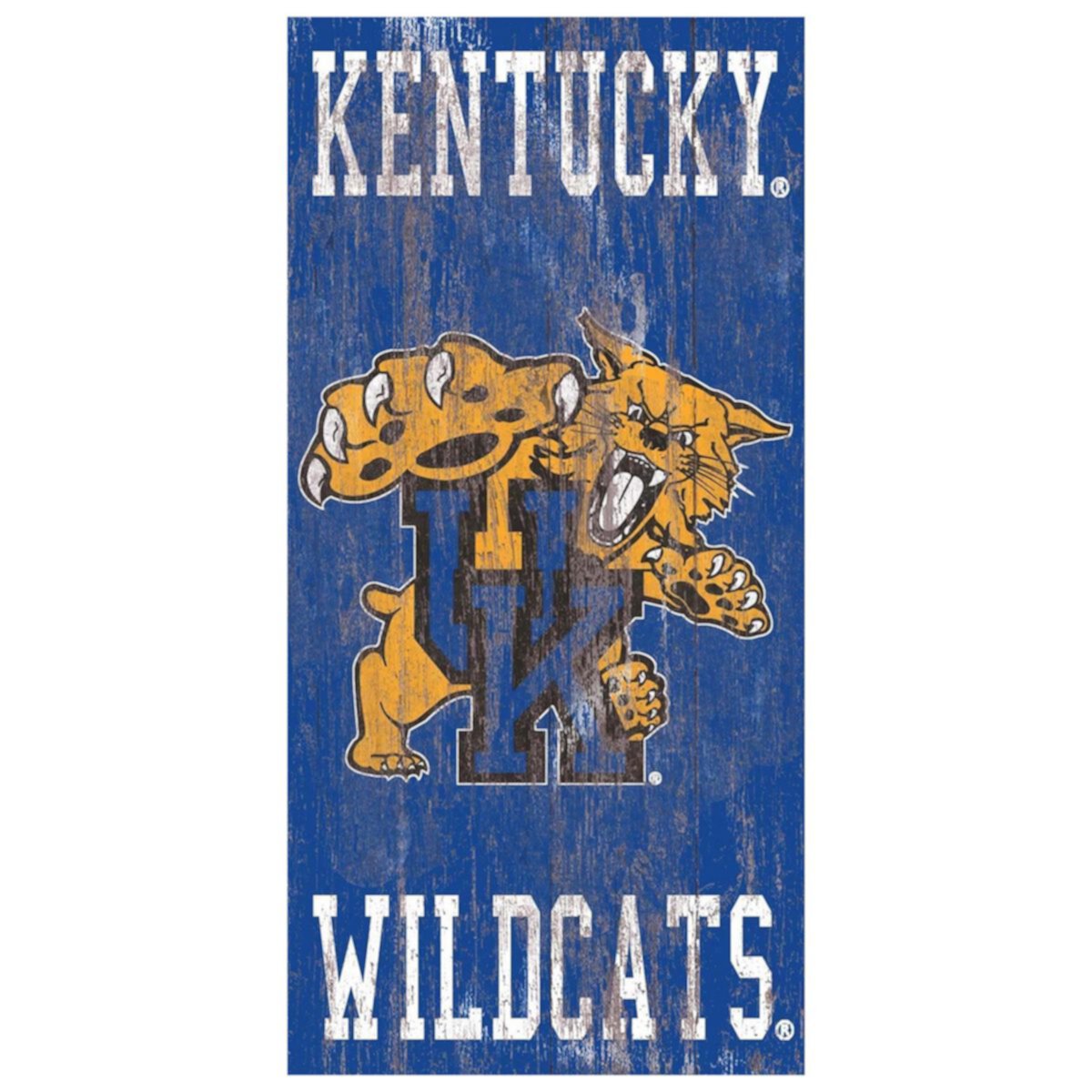 Настенный знак с логотипом Kentucky Wildcats Heritage Fan Creations