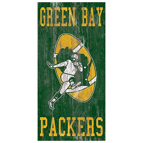 Декоративная настенная табличка с логотипом Green Bay Packers, 30 см x 15 см, МДФ Fan Creations