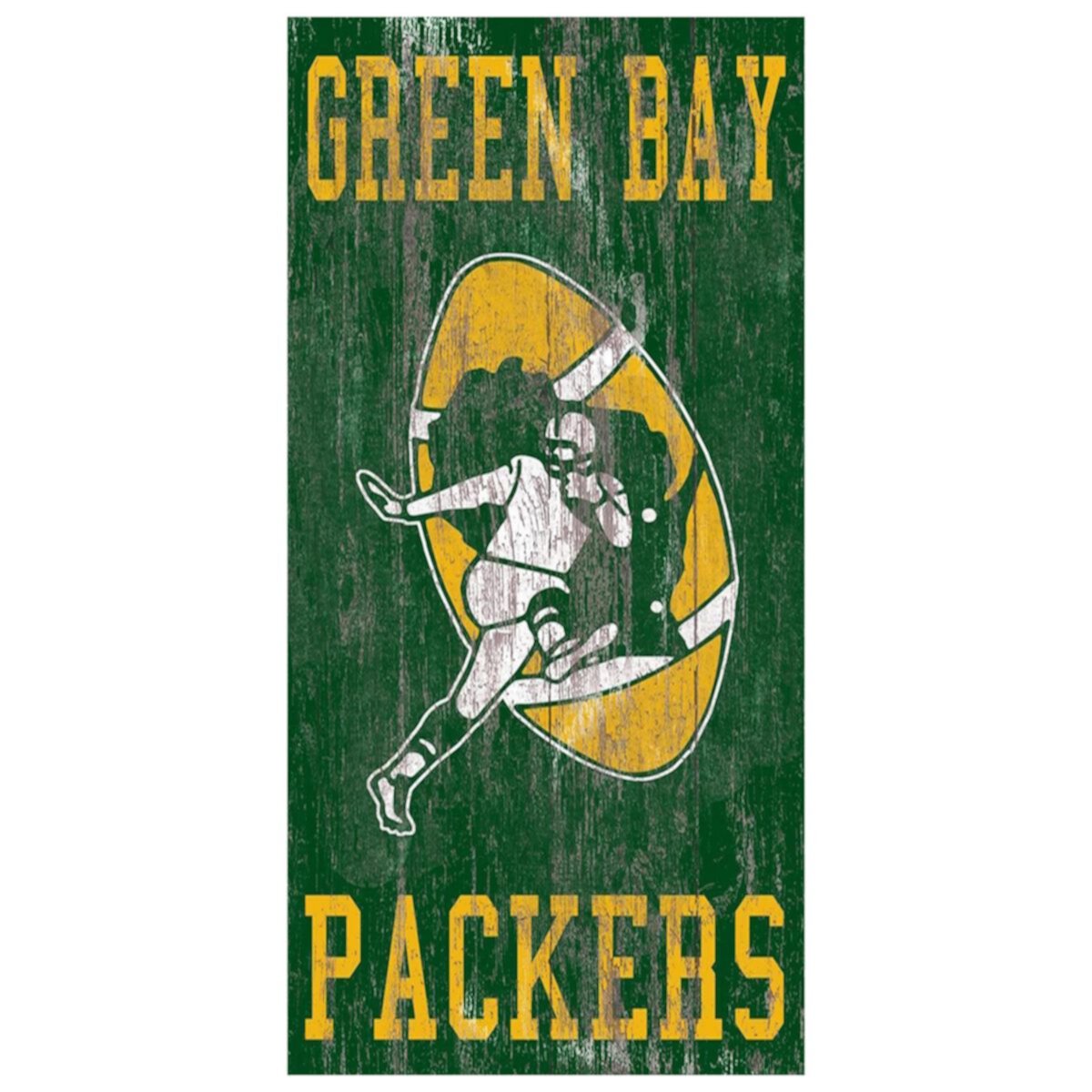 Настенный знак с логотипом Green Bay Packers Heritage Fan Creations