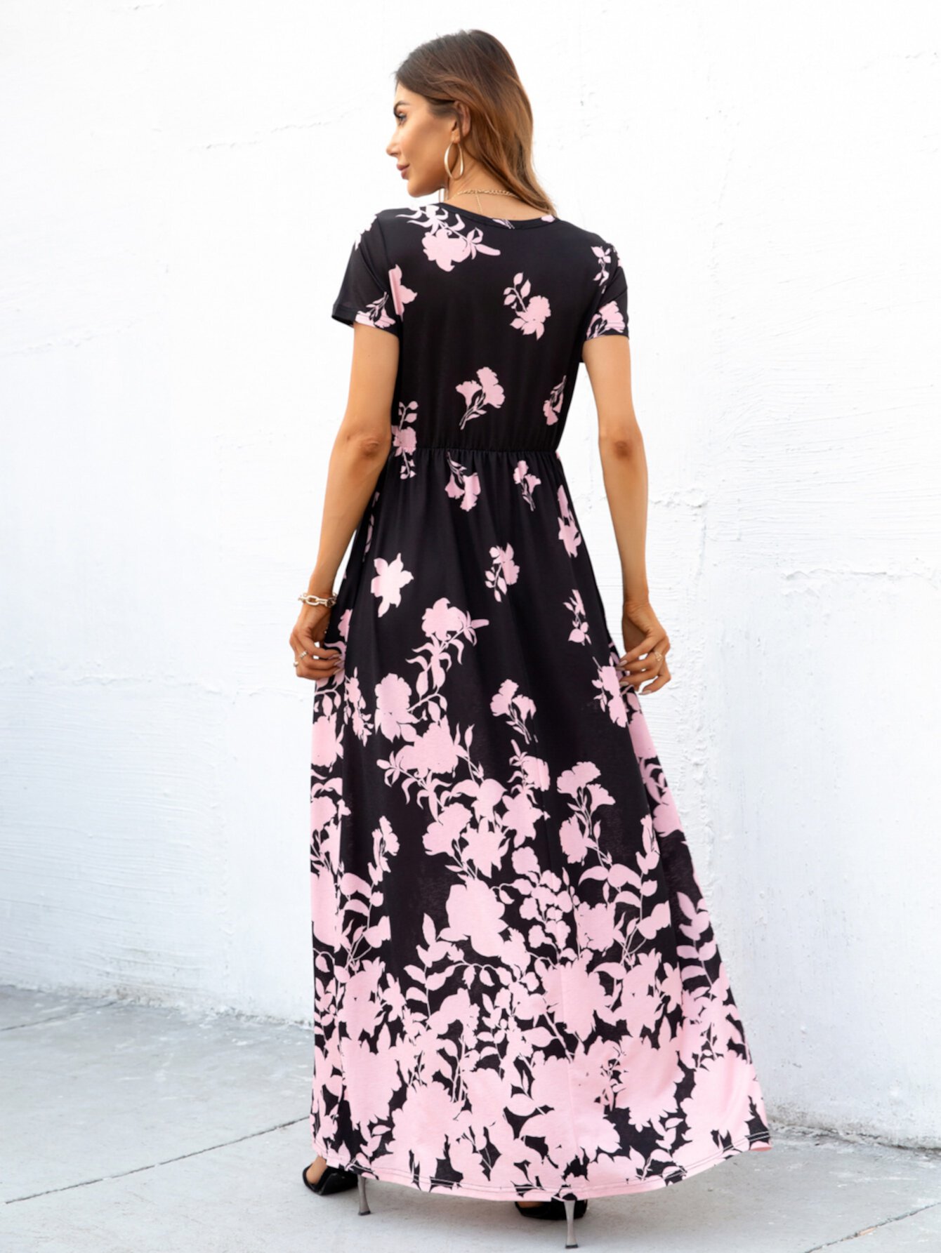 DEARCASE Платье макси с цветочным принтом со скрытым карманом DEARCASE