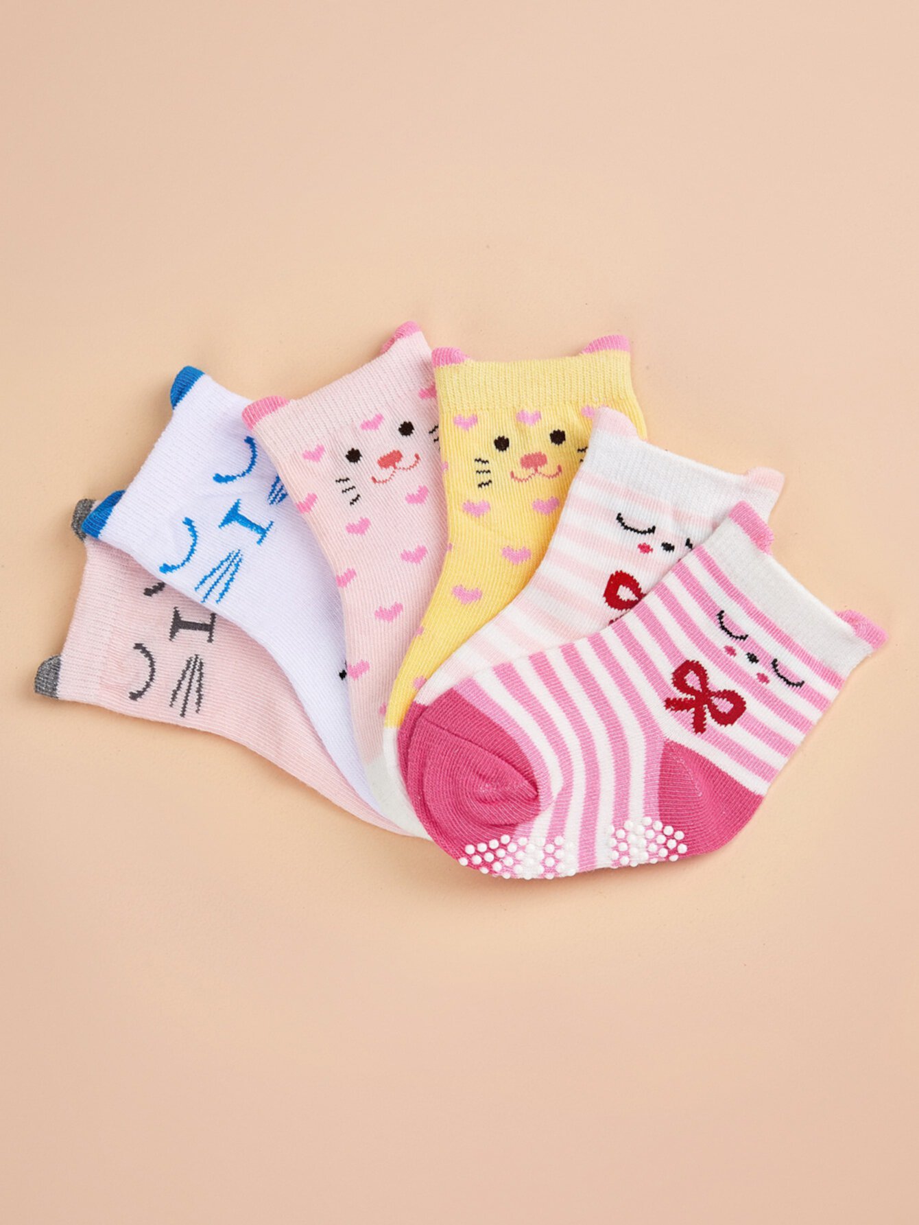 6 пар детские носки с мультипликационным принтом SHEIN