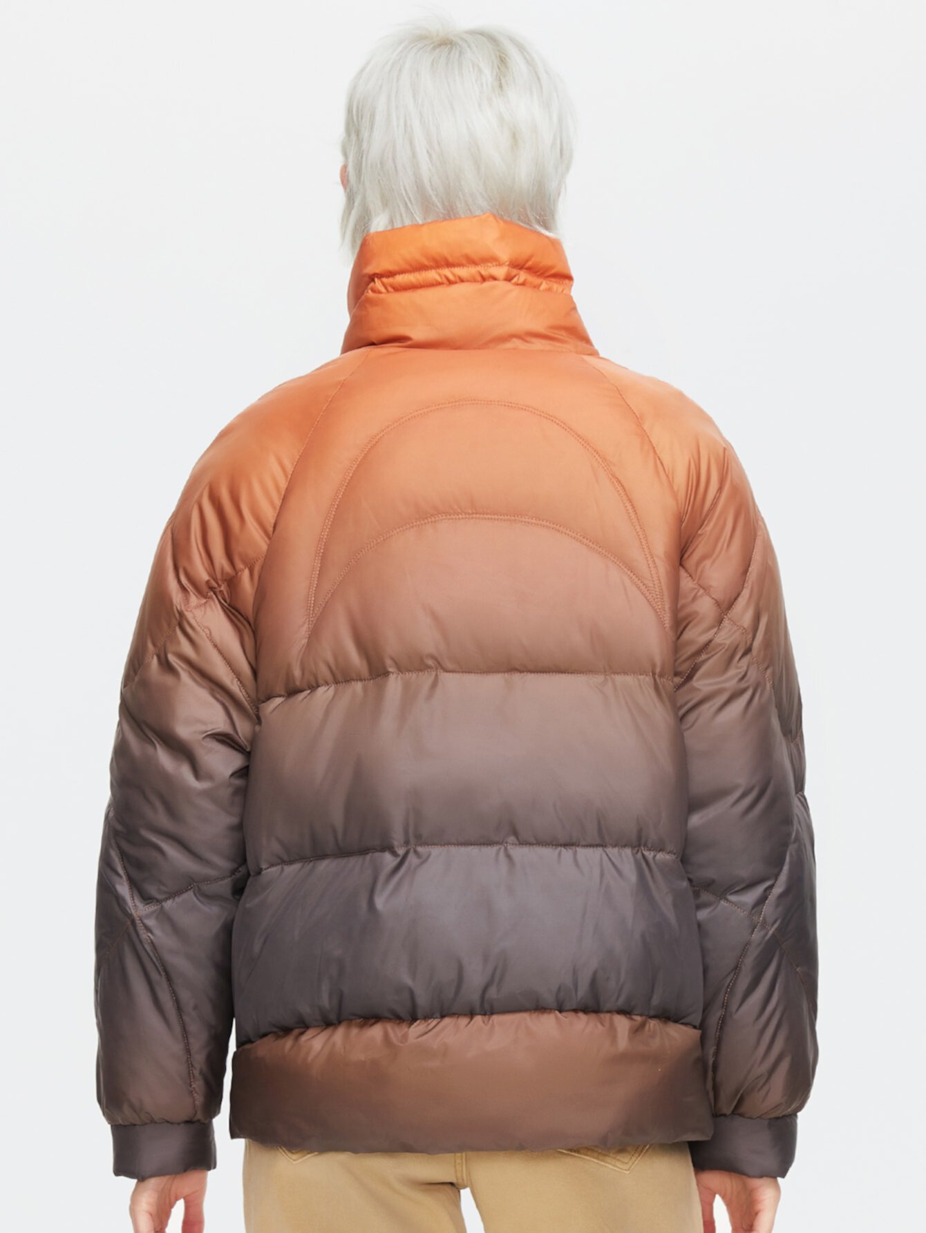 ZIAI Утепленная куртка омбре с рукавом-реглан с карманами ZIAI