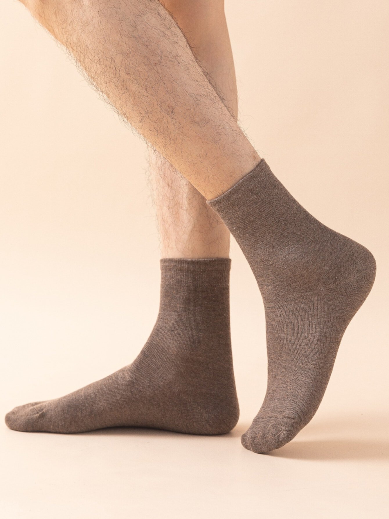 для мужчины 5 пар Однотонные носки до середины голени SHEIN