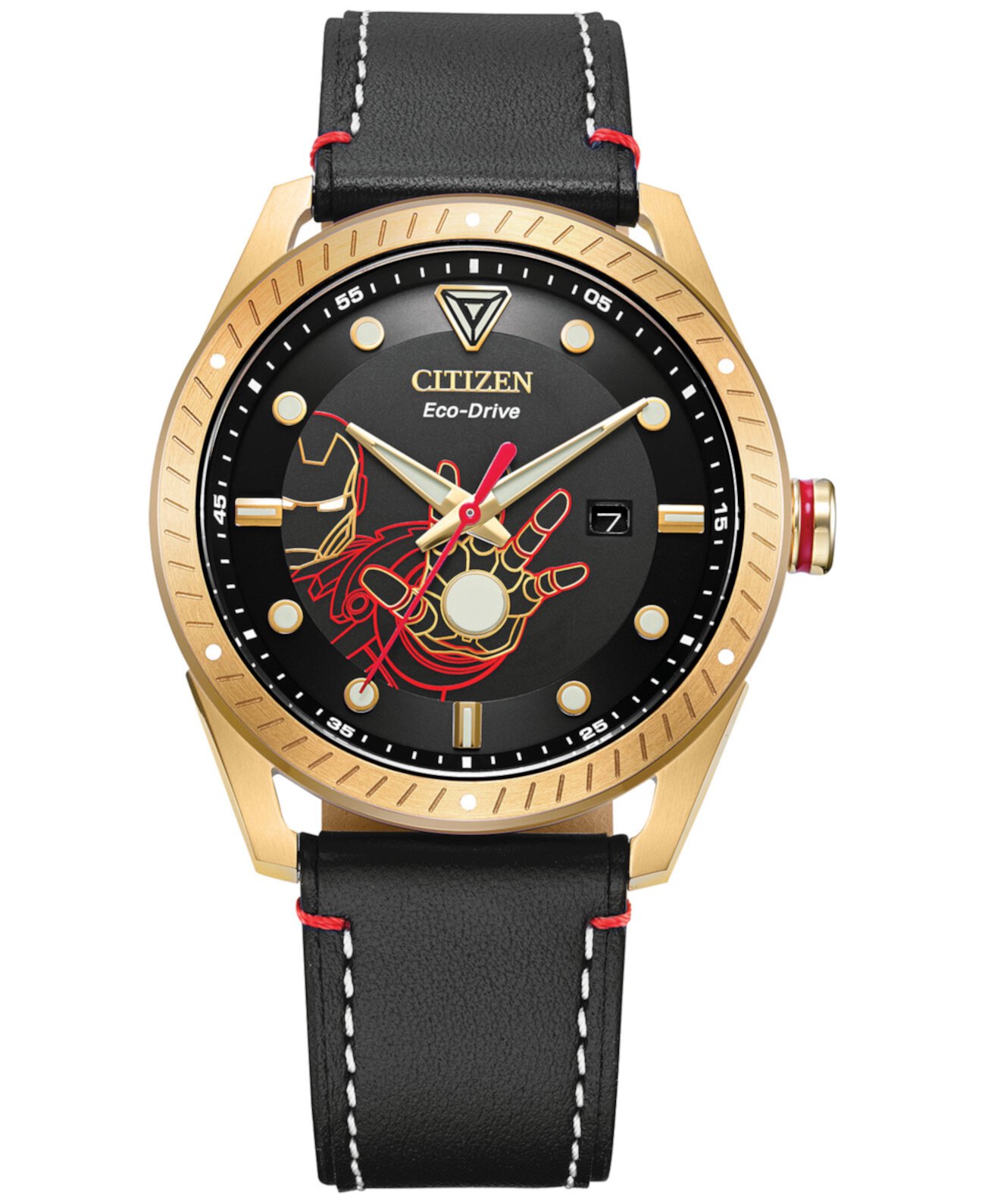 Часы Tony Stark с черным кожаным ремешком 43 мм Citizen