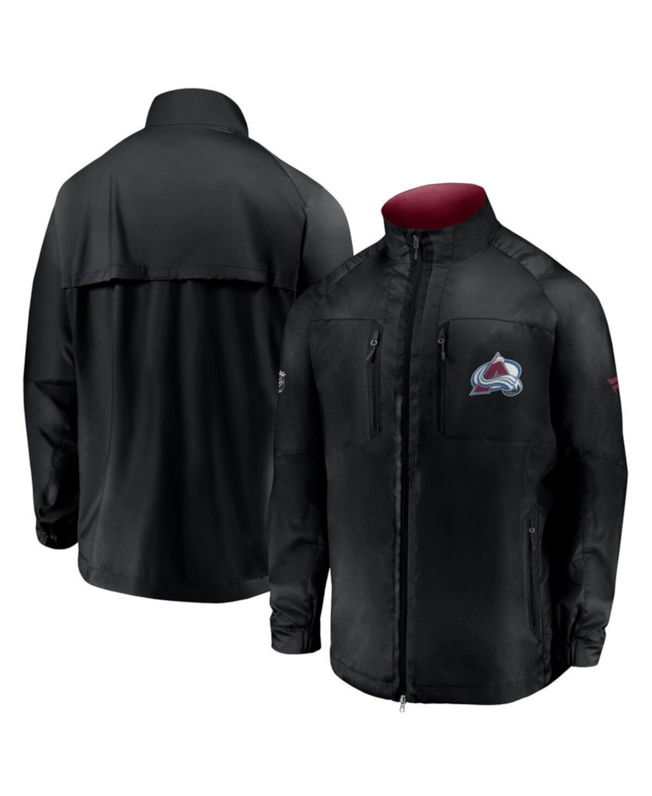 Мужская черная куртка Colorado Avalanche Authentic Pro Locker Room Rink с молнией во всю длину реглан Fanatics