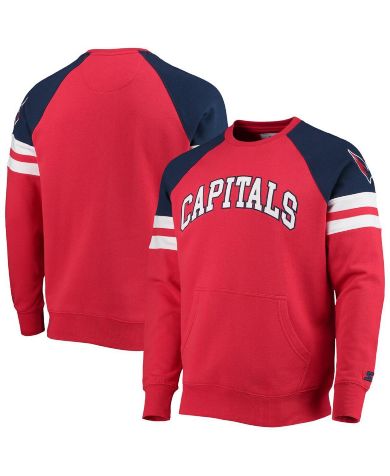 Мужской Пуловер Starter Washington Capitals Game Time Raglan Starter