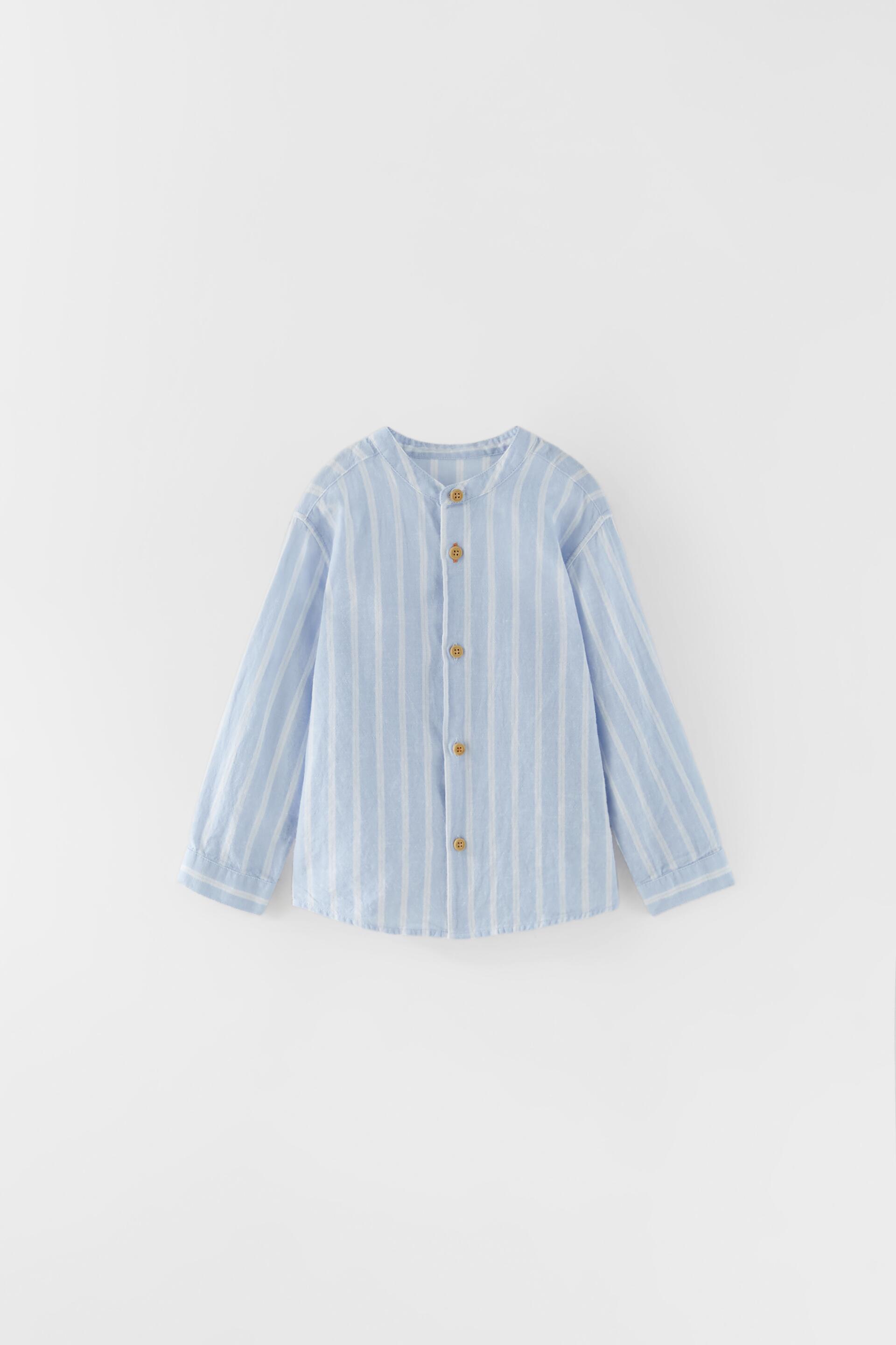 zara striped cotton shirt