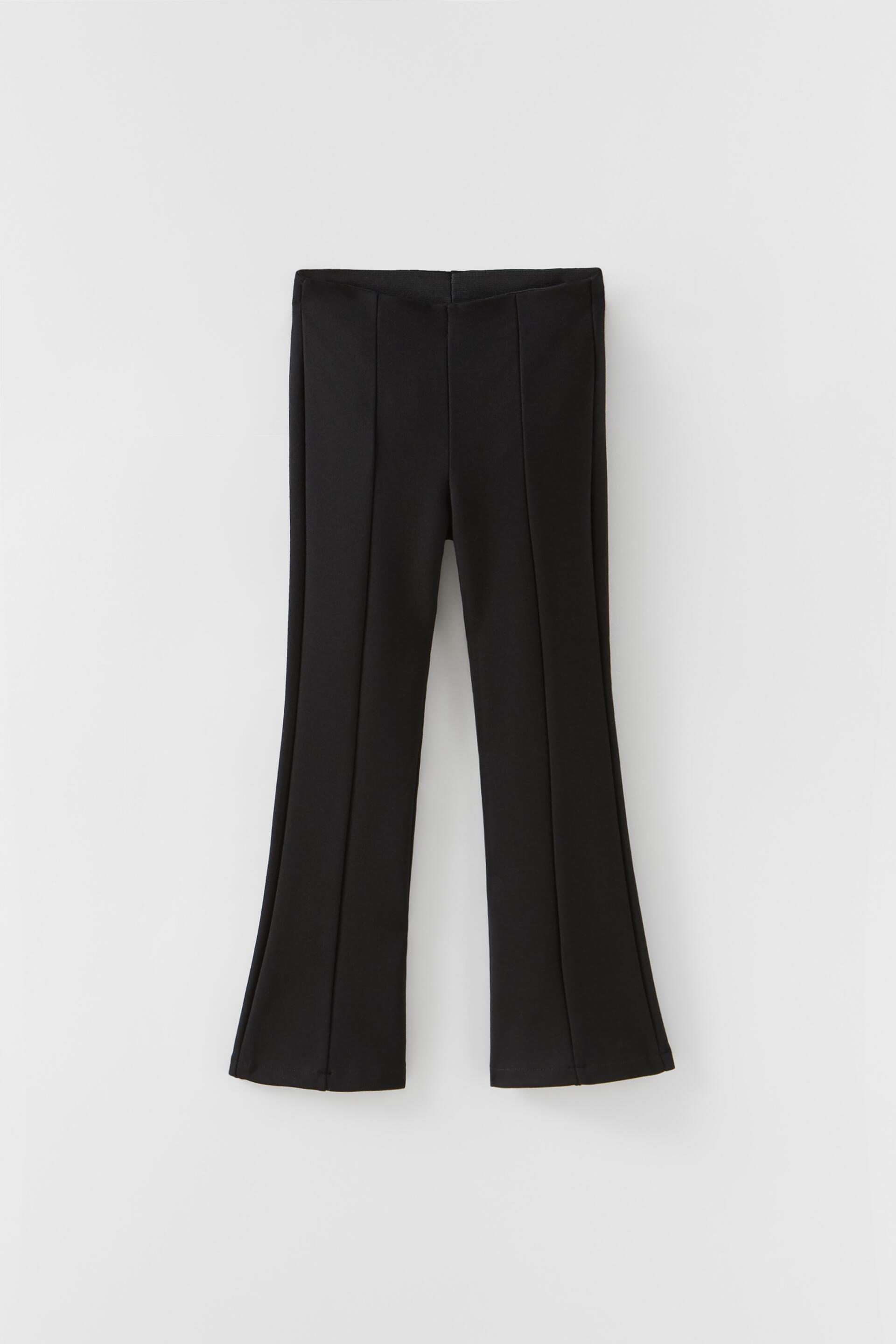 zara flared knit pants