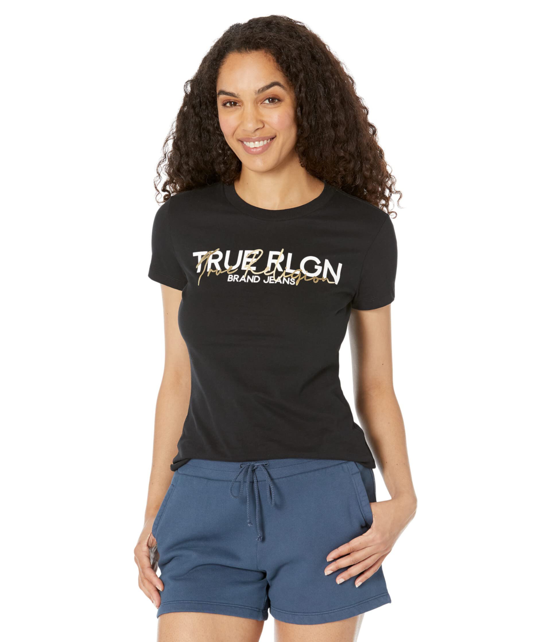 Script True Crew Neck Tee True Religion