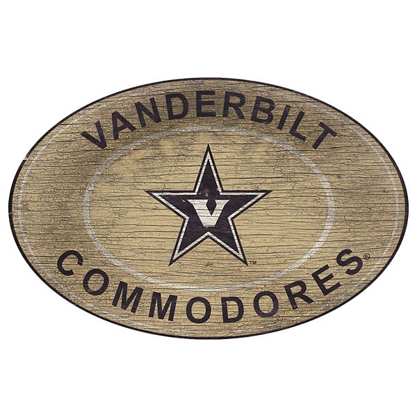 Овальный стенд Vanderbilt Commodores с логотипом и цветами команды, 117 см x 76 см Fan Creations