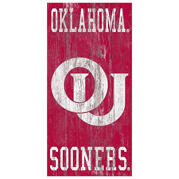 Декор для стен с логотипом Oklahoma Sooners, 30x15 см, МДФ, готовый к подвешиванию Fan Creations