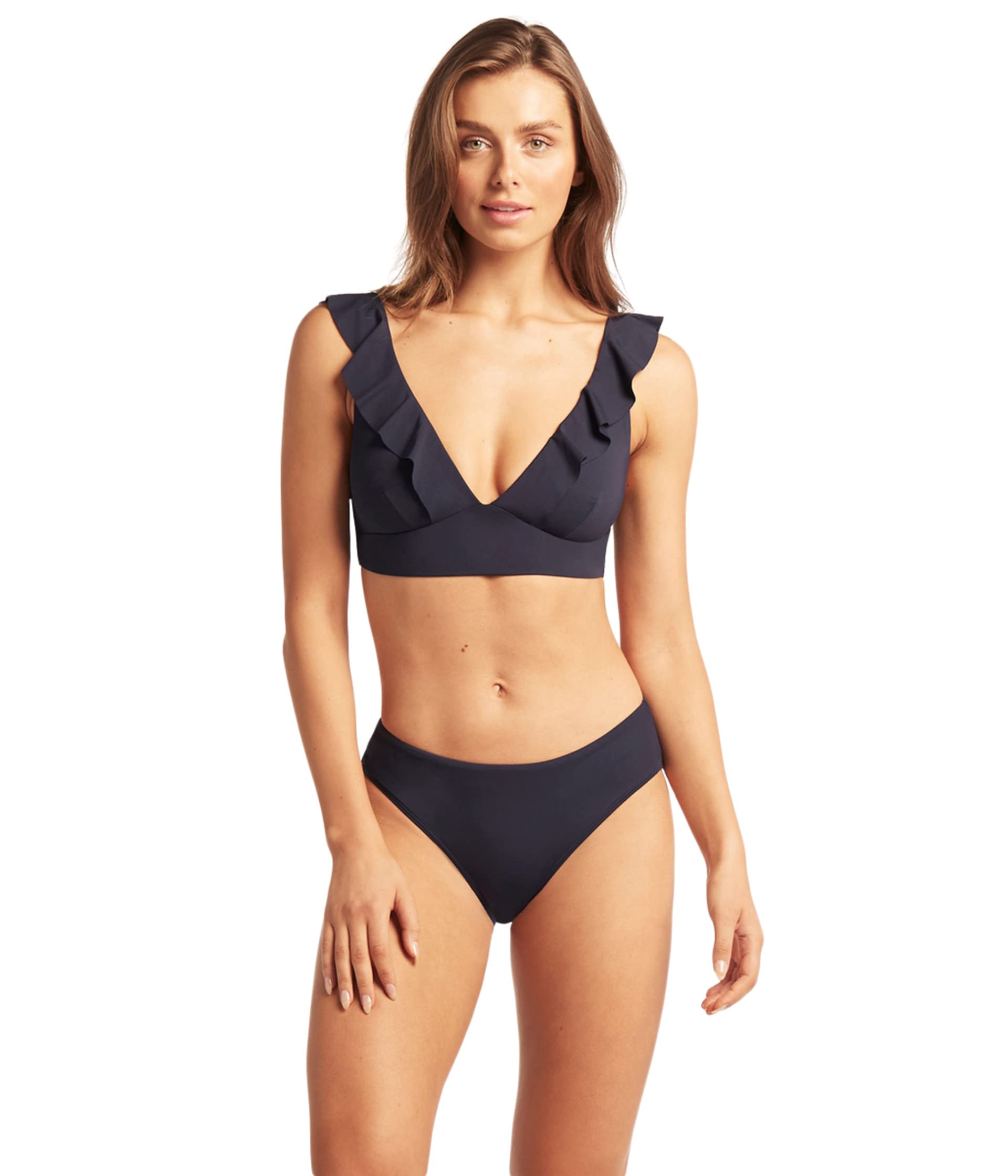 Essentials Frill Bra Top Sea Level Swim