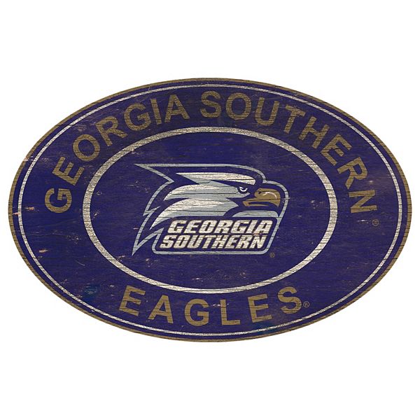 Декоративный настенный знак Heritage Oval Georgia Southern Eagles, 117 см x 76 см Fan Creations