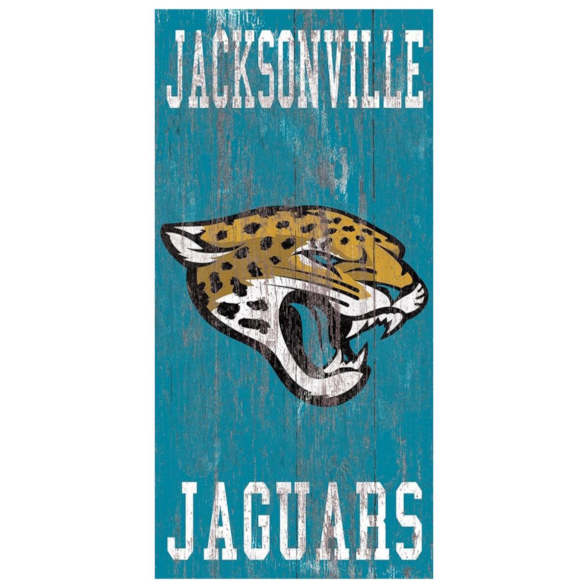 Настенный знак с логотипом Jacksonville Jaguars Heritage Fan Creations