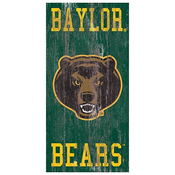 Декоративная настенная табличка Baylor Bears из МДФ, 30 см x 15 см Fan Creations