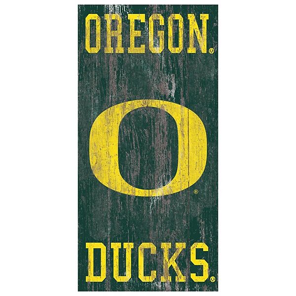 Декоративная настенная панель с логотипом Oregon Ducks, 30 см х 15 см, из МДФ, готовая к подвешиванию Fan Creations