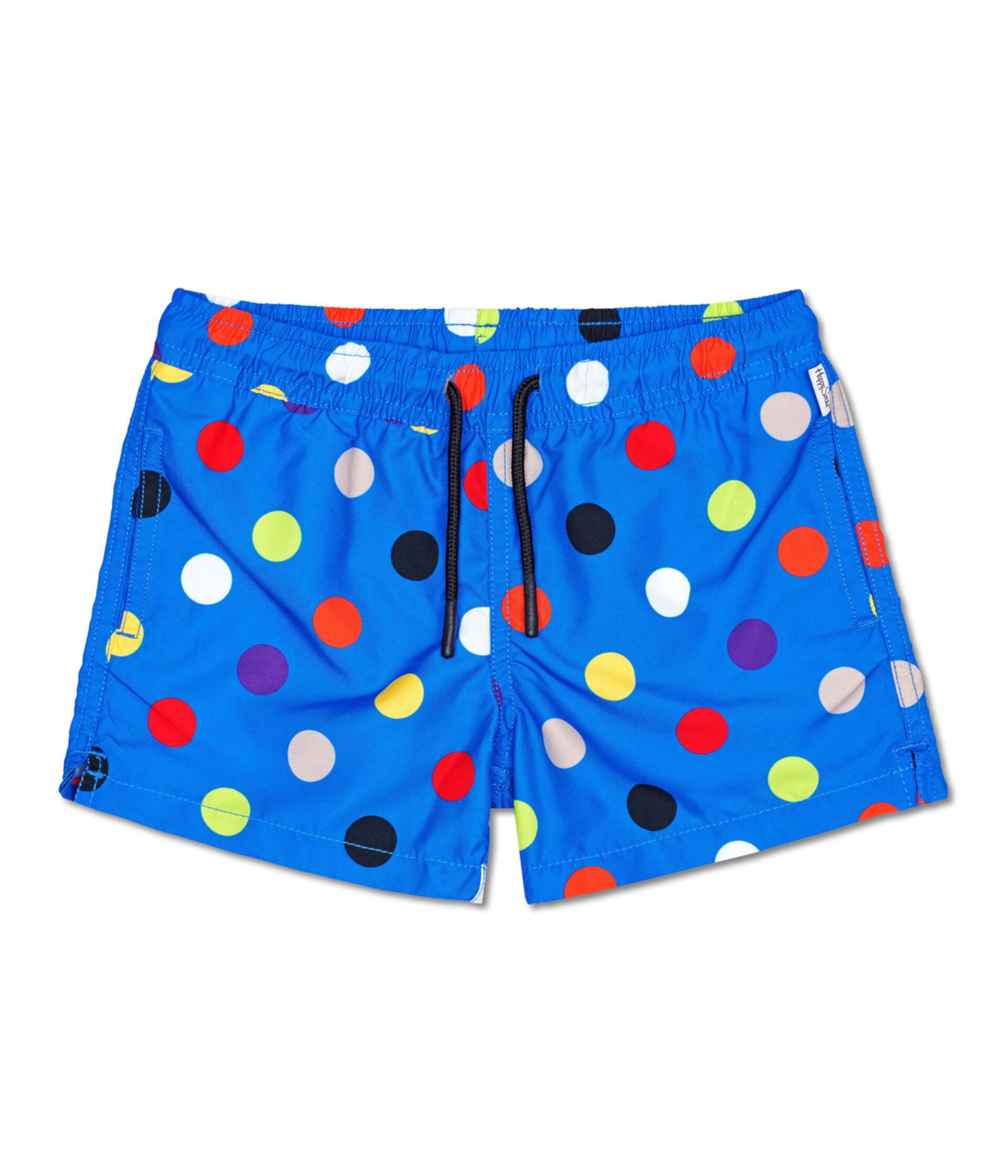 Big Dot Swim Shorts (Toddler/Little Kids/Big Kids) Happy Socks