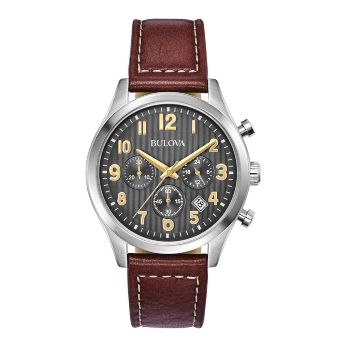 Мужские классические часы с ремешком с хронографом Bulova - 96B301 Bulova