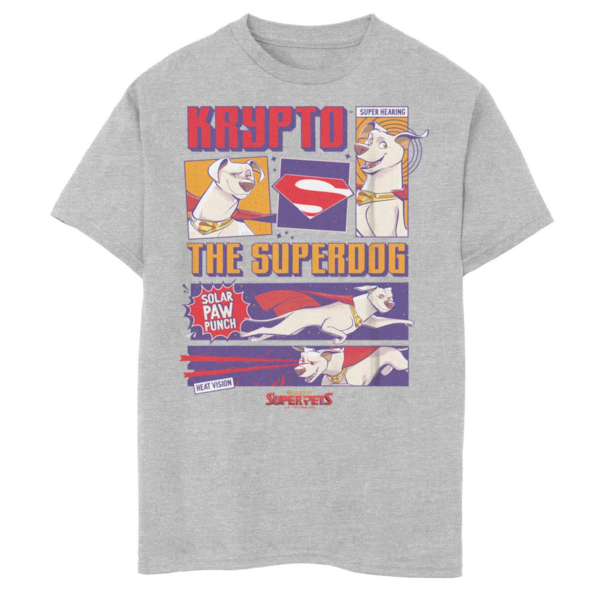 Мальчик 8-20 DC Comics Super Pets Krypto The Super Dog Панели Футболка DC Comics