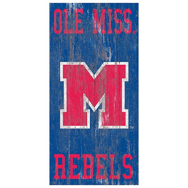 Декоративная настенная табличка с логотипом Ole Miss Rebels, 30 см x 15 см, МДФ Fan Creations