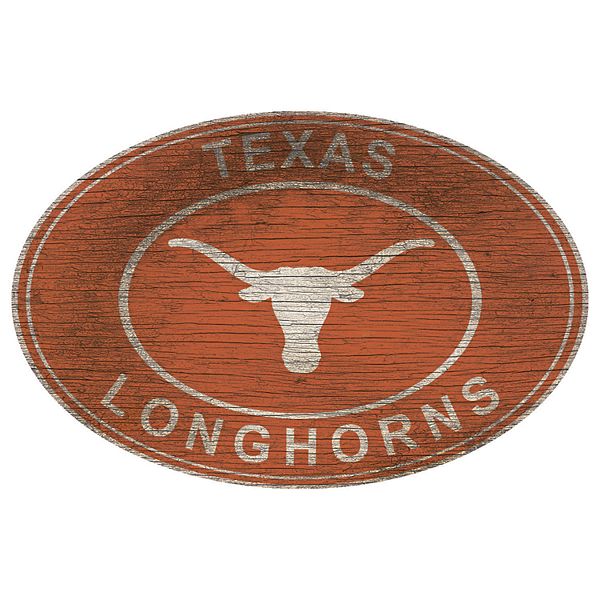 Овальный стенд Texas Longhorns Heritage, 117 см x 76 см, ДВП, готовый для подвешивания Fan Creations