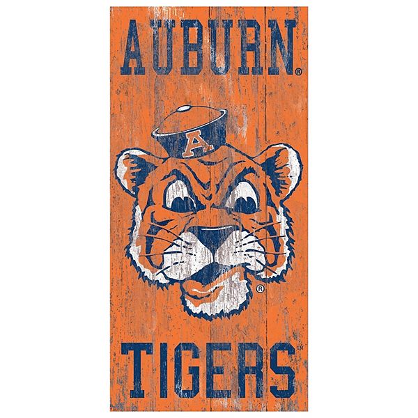 Настенная табличка с эмблемой Auburn Tigers, 30 см x 15 см, из МДФ Fan Creations