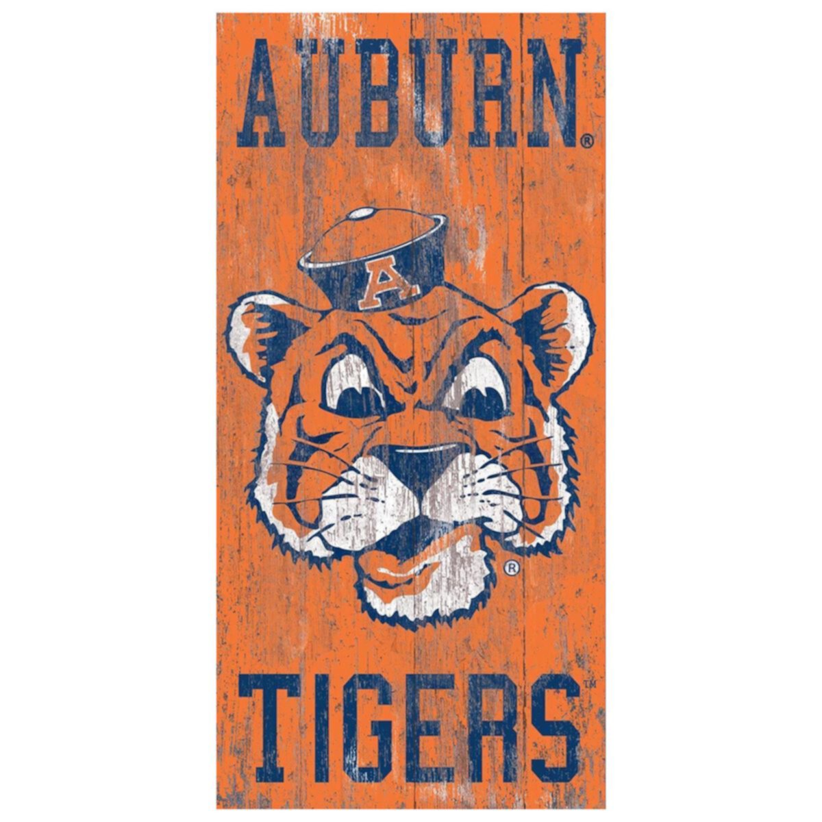 Настенный знак с логотипом Auburn Tigers Heritage Fan Creations