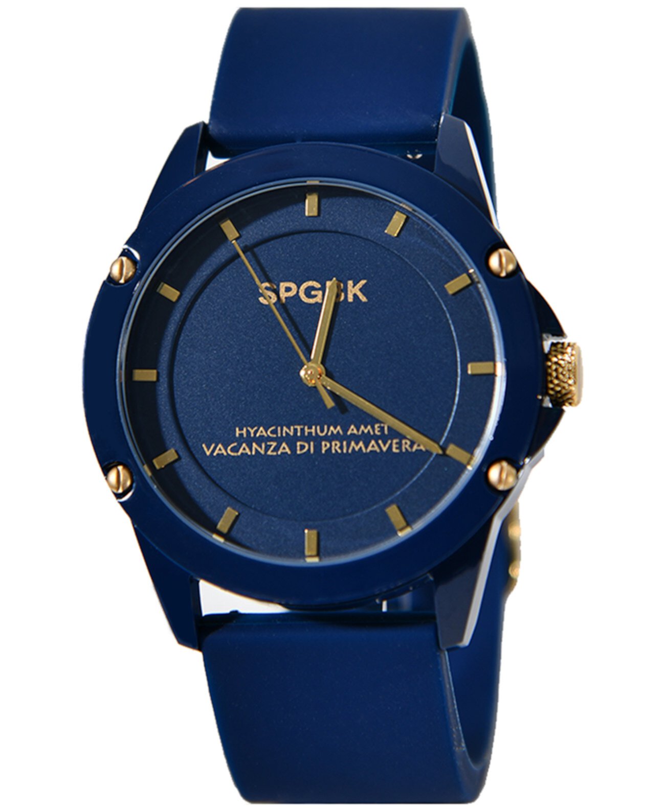 Часы унисекс Smith с синим силиконовым ремешком 44 мм SPGBK Watches