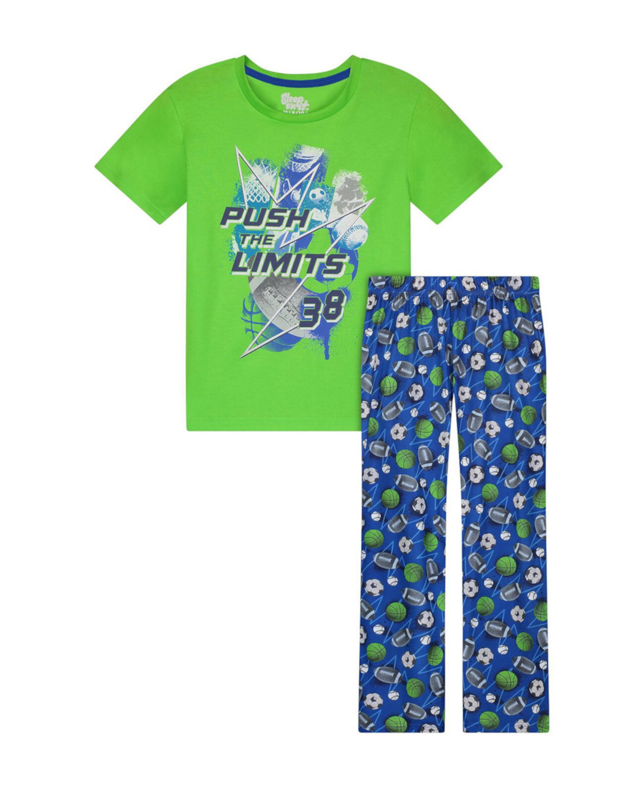 Пижамный комплект из футболки и брюк для больших мальчиков, 2 предмета Sleep On It