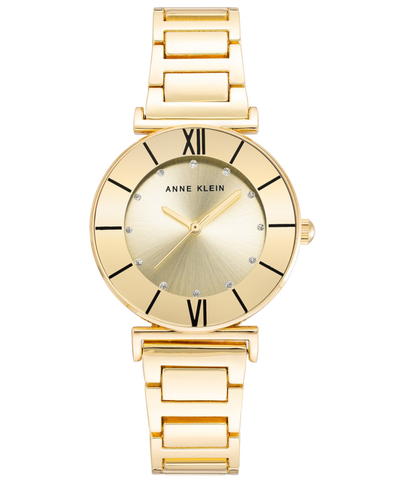 Женские золотистые часы-браслет с металлическими звеньями, 32 мм Anne Klein