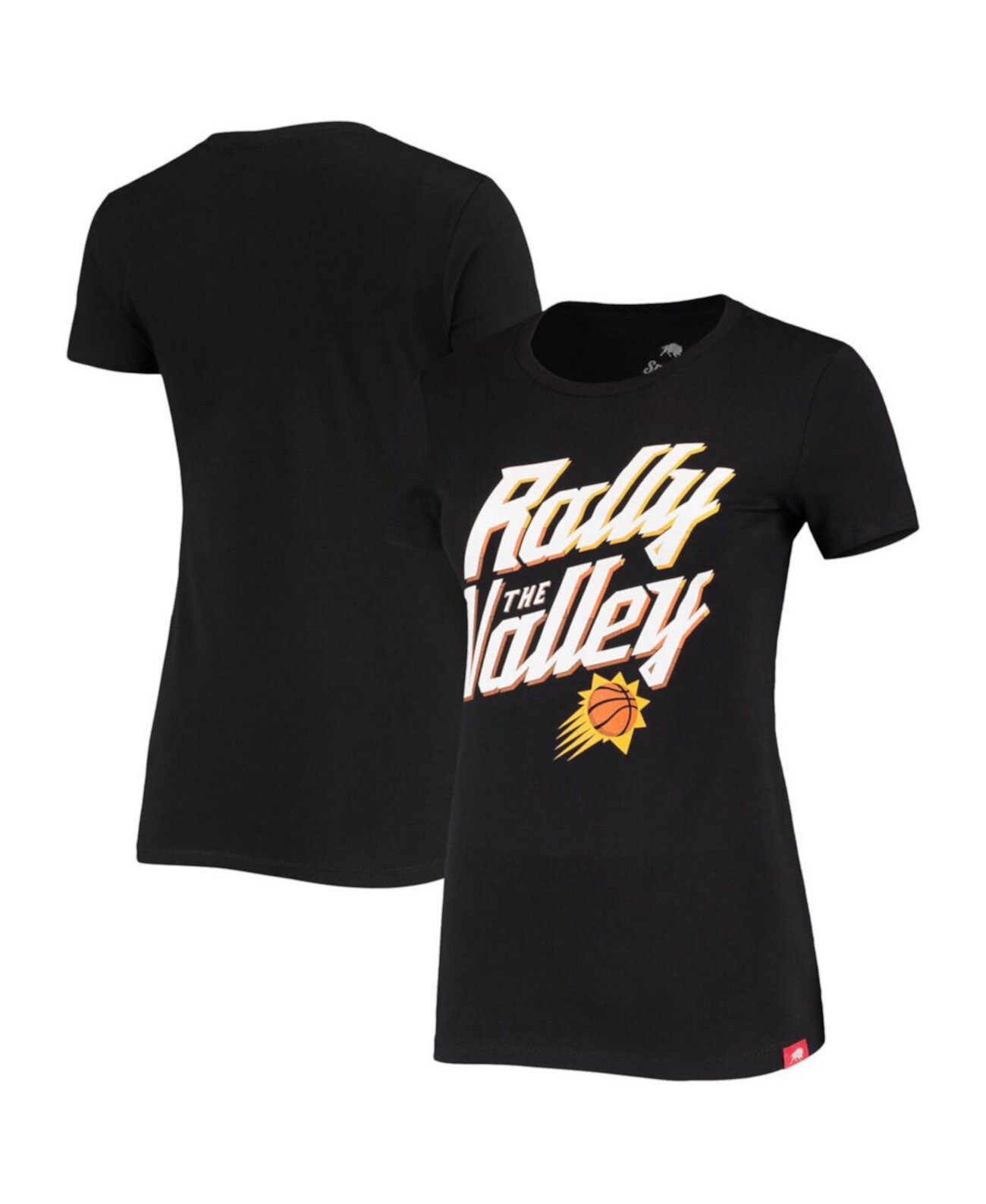 Женская меланжевая черная футболка Phoenix Suns Rally the Valley Davis Sportiqe