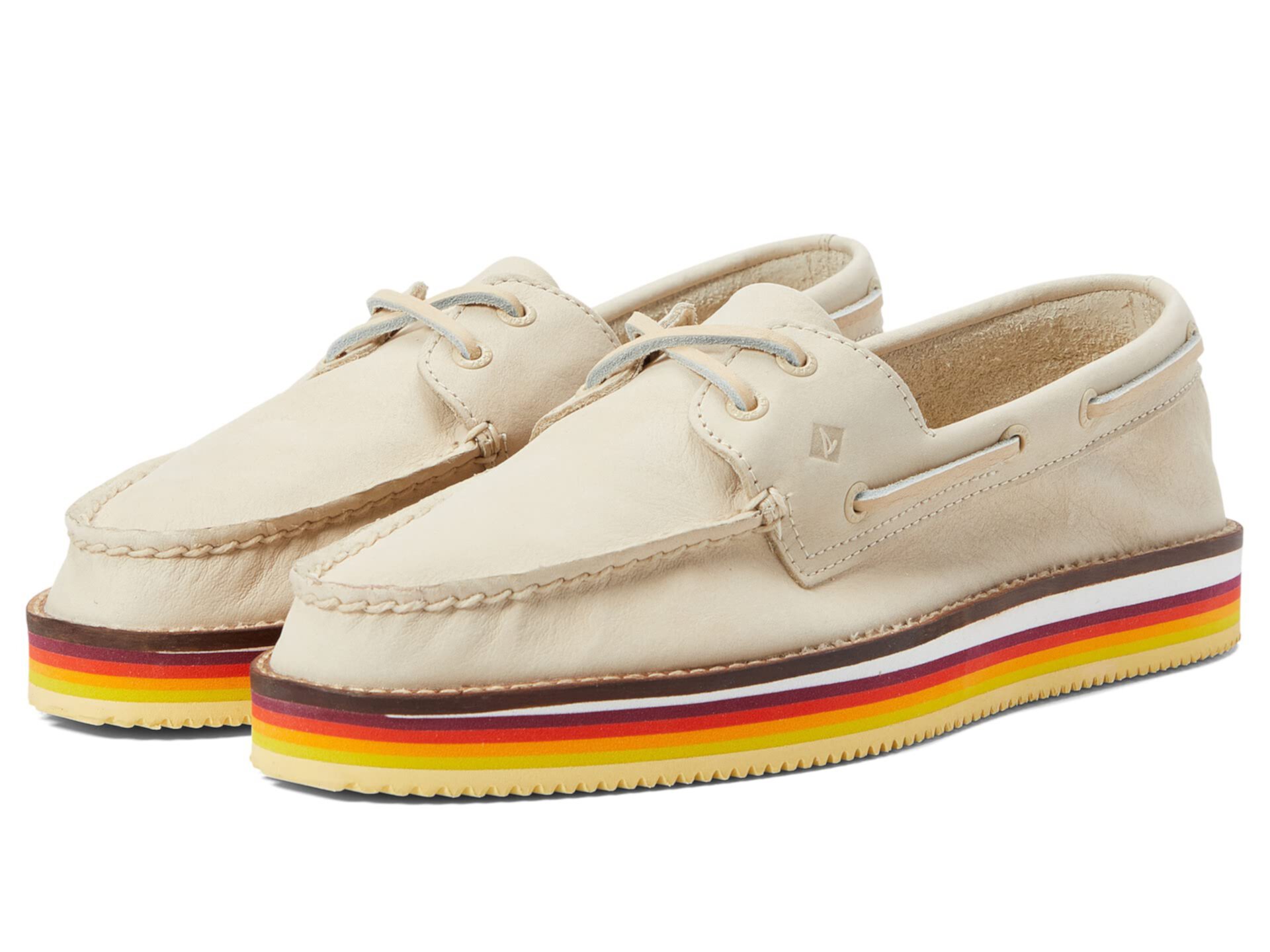 Женские кожаные туфли Sperry A/O 2-Eye Stacked Eva Multi Stripe с шнуровкой и текстильной стелькой Sperry